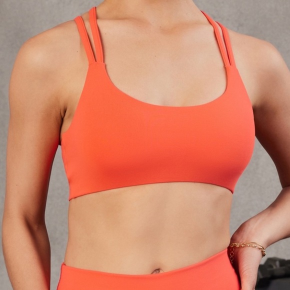 Fabletics Principal Low Impact Bra Passion Orange Sz L - Picture 2 of 7
